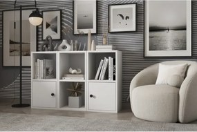 Stewehome Κονσόλα με δύο πόρτες και ράφι χωρίς πλαίσιο Λευκό 97x30x65 cm