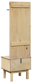 Έπιπλο χωλ OTTA 50x40x160 εκ. Μασίφ Ξύλο Πεύκου - Καφέ