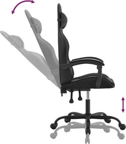 vidaXL Καρέκλα Gaming Μαύρη από Συνθετικό Δέρμα