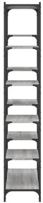 vidaXL Βιβλιοθήκη Γκρι Sonoma 100x32x170 εκ. Επεξεργ. Ξύλο / Σίδηρος
