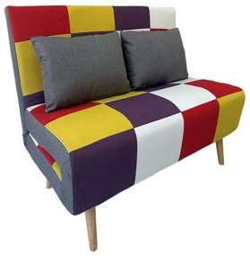 Καναπές-Κρεβάτι Sara 40.0200 134x80x46-84/134x190x32cm Multicolor