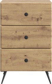 vidaXL Κομοδίνο Artisan Δρυς 43 x 41 x 66,5 εκ. Επεξεργασμένο Ξύλο