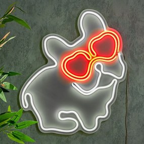 Διακοσμητικό Φωτιστικό Τοίχου Love Dog 395NGR2545 37,5x41cm Led 36W White-Red Wallity