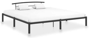 vidaXL Πλαίσιο Κρεβατιού Μαύρο 180 x 200 εκ. Μεταλλικό