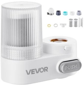 VEVOR Faucet Mount Water Filters Sink Water Purifier for Kitchen White Vertical
