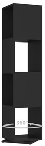 vidaXL Ντουλάπι Περιστρεφόμενο Μαύρο 34,5x34,5x147,5 εκ. Μοριοσανίδα