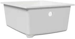 vidaXL Σιντρινο κουζίνας Λευκό 38 x 44 x 20 εκ. Γρανίτης