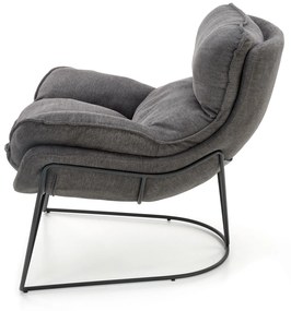 VOLKER leisure armchair dark grey/ black DIOMMI V-CH-VOLKER-FOT