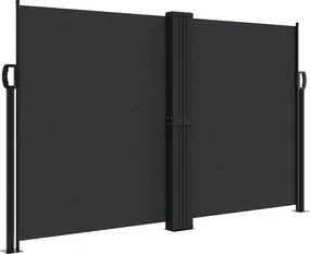 vidaXL Σκίαστρο Πλαϊνό Συρόμενο Μαύρο 140 x 600 εκ.