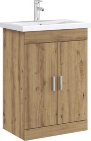 vidaXL Ντουλάπι Κάτω από τον Νιπτήρα Artisan Δρυς 56 x 37,5 x 81 εκ