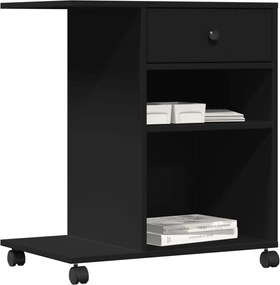 vidaXL Βάση Εκτυπωτή με Ρόδες Μαύρο 60x40x68,5 εκ.