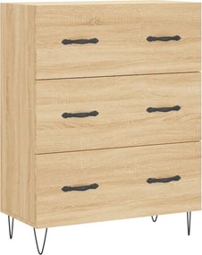vidaXL Ντουλάπι Sonoma δρυς 69,5 x 34 x 180 εκ. από Επεξεργασμένο Ξύλο