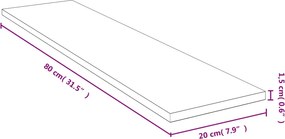 vidaXL Ράφι Τοίχου 80x20x1,5 εκ. από Μπαμπού
