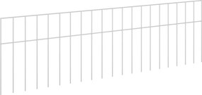 vidaXL Πάνελ Φράχτη Κήπου 12 τμχ. 100 x 30 cm Γαλβανισμένος Χάλυβας