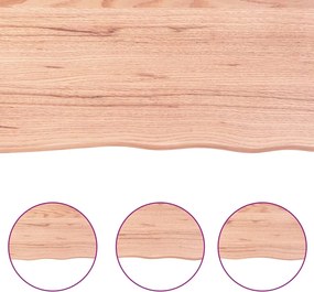 vidaXL Επιφ Τραπεζιού Αν Καφέ 140x50x(2-4)εκ. Επεξ. Μασίφ Ξύλο Δρυός