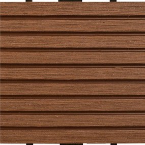 vidaXL Πλάκα Κατασκευής 22 pcs Καφέ 30 x 30 cm WPC
