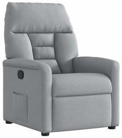 vidaXL Πολυθρόνα Ανακλινόμενη Ανοιχτό Γκρι Υφασμάτινη