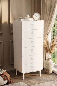 Συρταριέρα Λευκό FLOZIL 47.9x36.8x113.2