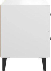 vidaXL Κομοδίνα 2 τεμ. Λευκά 40 x 35 x 47,5 εκ.