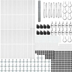 vidaXL Στύλος Περιφράξεων Ασημί 100 x 1,2 μ (36 mm δίχτυ) Ατσάλι