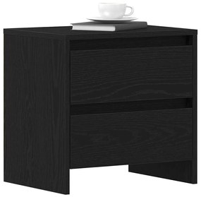 vidaXL Κομοδίνο Μαύρη δρυς 45 x 34 x 44.5 εκ Επεξεργασμένο ξύλο
