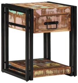vidaXL Κομοδίνα 2 τμχ 40x40x50 εκ. Μασίφ Ανακυκλωμένο Ξύλο