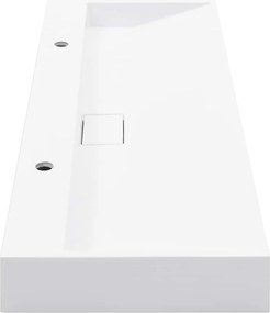 vidaXL Νιπτήρας Λευκός 120x46x11 εκ. Συνθετικός από Τεχνητό Μάρμαρο