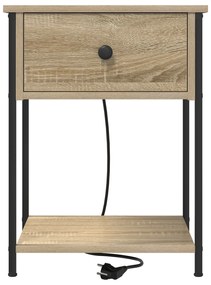vidaXL Κομοδίνο Sonoma Δρυς 42 x 41 x 56 εκ. Επεξεργασμένο ξύλο