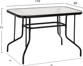ΣΕΤ ΤΡΑΠΕΖΑΡΙΑΣ 5ΤΜΧ REDAN HM21223.01 ΤΡΑΠΕΖΙ &amp; 4 ΠΟΛΥΘΡΟΝΕΣ ΣΕ ΜΑΥΡΟ