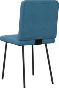 vidaXL Καρέκλες Τραπεζαρίας 2 τεμ. Μπλε Βελούδινες