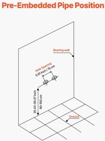 VEVOR Thermostatic Shower Faucet Valve Hot Cold Water Temperature Control Valve