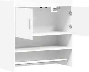 vidaXL Ράφι Τοίχου Επιτοίχιο Λευκό 80 x 36 x 80 εκ Επεξεργασμένο Ξύλο