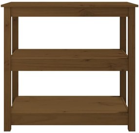 vidaXL Τραπέζι κονσόλα Καφέ μελί 80x40x74 εκ. Μασίφ Ξύλο Πεύκου