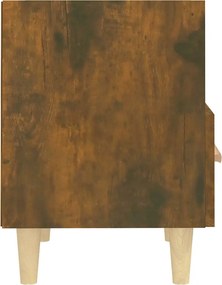vidaXL Κομοδίνο Καπνιστή Δρυς 40 x 35 x 47 εκ.