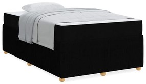 vidaXL Σκελετός κρεβατιού με στρώμα Μαύρο 120 x 190 cm ύφασμα