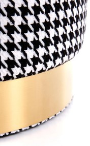 ARUNA pouffe color: black/white/gold DIOMMI V-CH-ARUNA-PUFA