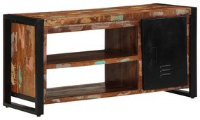 vidaXL Πάγκος Παπουτσιών Πολύχρωμο 100x40x50 εκ. Μασίφ Ξύλο Ανακυκλωμένο