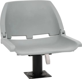 vidaXL Κάθισμα Σκάφους Πτυσσόμ. 4 τεμ. Γκρι 48x51x41 εκ Χωρίς Μαξιλάρι