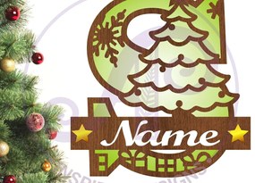 Intra απο ξύλο plywood 3mm-4mm πάχος Χριστουγεννιάτικο μονόγραμμα με κεφαλαίο γράμμα S Δίασταση 30x20 cm INTRAFABR-79721740