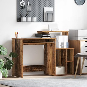 vidaXL Γραφείο με Αποθήκευση Παλιό Ξύλο 120.5x44x88.5 cm Επεξεργασμένο Ξύλο