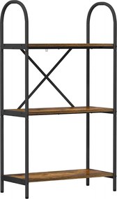 vidaXL Ράφι Βιβλίων 3 επιπέδων 60 x 30 x 109 εκ Επεξεργασμένο ξύλο