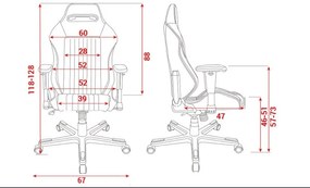 Racer 08 Καρεκλα Γραφειου Μαύρη / Κόκκινη 67x67x119