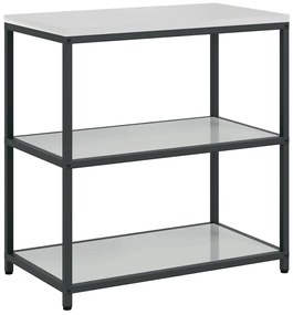 vidaXL Σετ Αποθήκευσης Κουζίνας με ράφι 3 pcs Ασημί 210 x 50 x 92 εκ