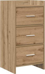vidaXL Πλαϊνό γραφείο Artisan Δρυς 40 x 36 x 80 εκ Επεξεργασμένο Ξύλο