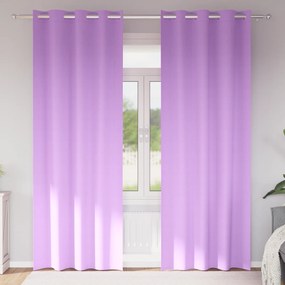 vidaXL Κουρτίνες με κουρτίνες 2 pcs Μοβ 225 x 140 εκ. Πολυεστέρας