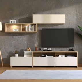 Σύνθεση σαλονιού AUREL Artisan oak - Cashmere 238x42x161εκ. 238x42x161 εκ.