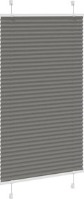vidaXL Πλισέ περσίδα Ανθρακί 75x100 cm Πλάτος υφάσματος 74,4 cm