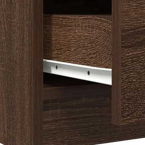 Συρταριέρα με Συρτάρια καφέ δρυς 71x35x65 εκ. Επεξ. Ξύλο - Καφέ