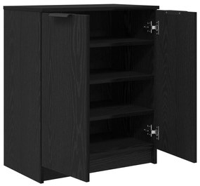 vidaXL Ντουλάπα Παπουτσιών Μαύρο Δρυς 59x35x70 εκ Επεξεργασμένο Ξύλο