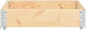 vidaXL Κολάρo Παλέτας 100 x 100 εκ. από Μασίφ Ξύλο Πεύκου
